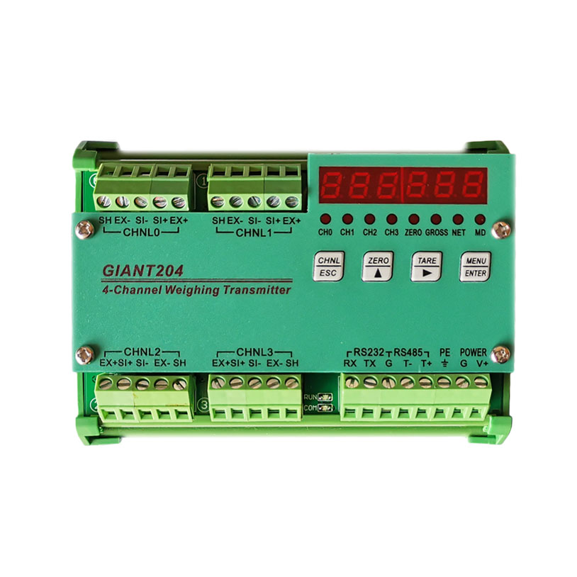 Giant204-4通道稱重模塊,RS485/RS232,Modbus,重量變送器,稱重傳感器